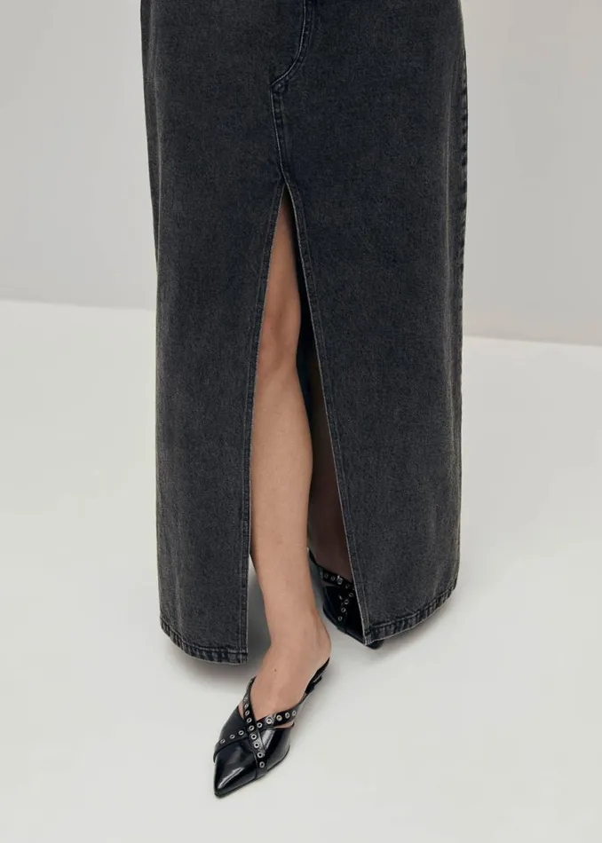 Skirts Women ALOHAS Mariana Black Denim Skirt