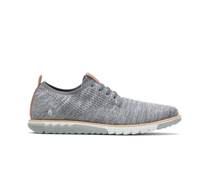 Sneakers Men Hush Puppies Expert Knit Plain Toe Oxford Grey Textile