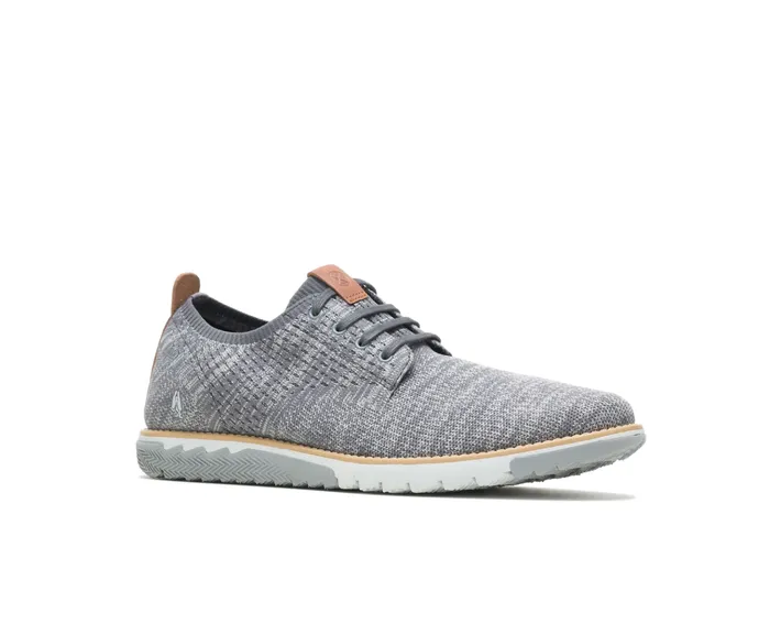 Sneakers Men Hush Puppies Expert Knit Plain Toe Oxford Grey Textile