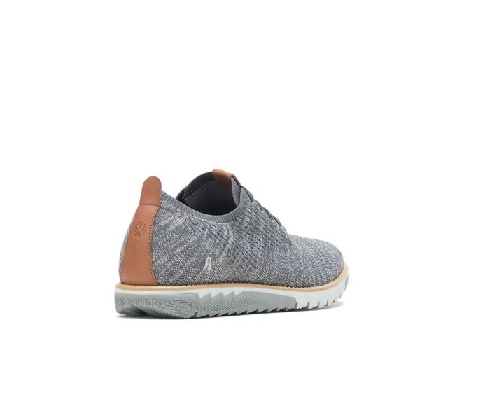Sneakers Men Hush Puppies Expert Knit Plain Toe Oxford Grey Textile