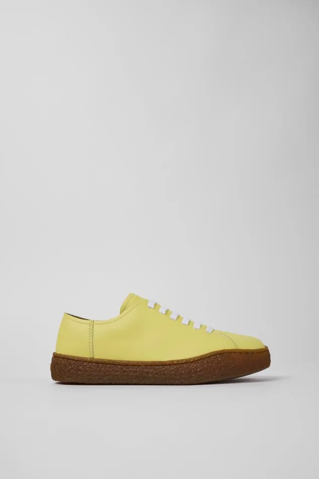 Sneakers Women Camper Peu Terreno Yellow Leather Sneaker