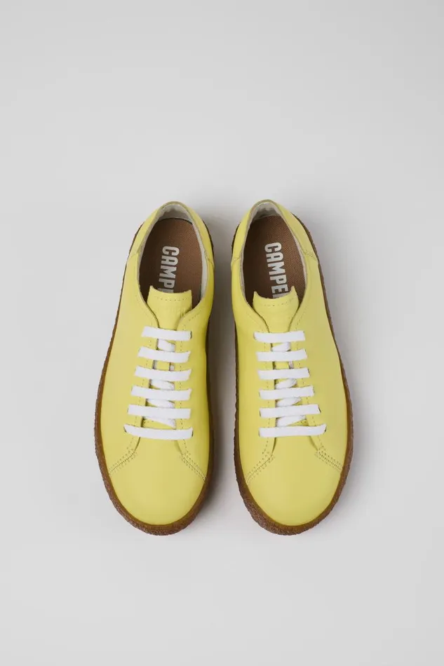 Sneakers Women Camper Peu Terreno Yellow Leather Sneaker