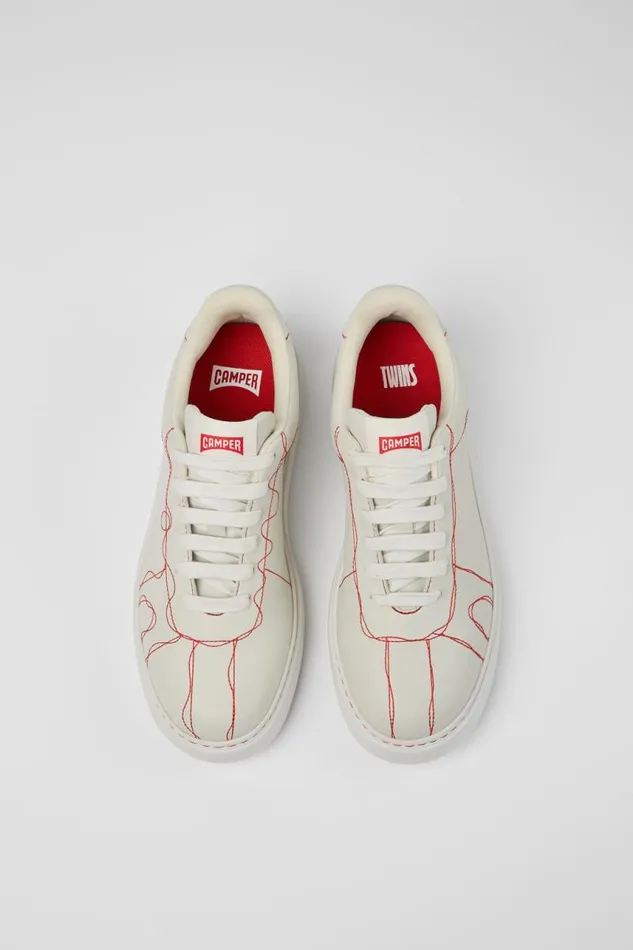 Sneakers Women Camper Twins White Leather Sneaker Sneakers Women Camper Twins White Leather Sneaker