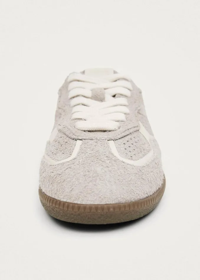Sneakers WomenMen ALOHAS Tb490 Rife Suede Fuzzy Light Grey Leather Sneakers