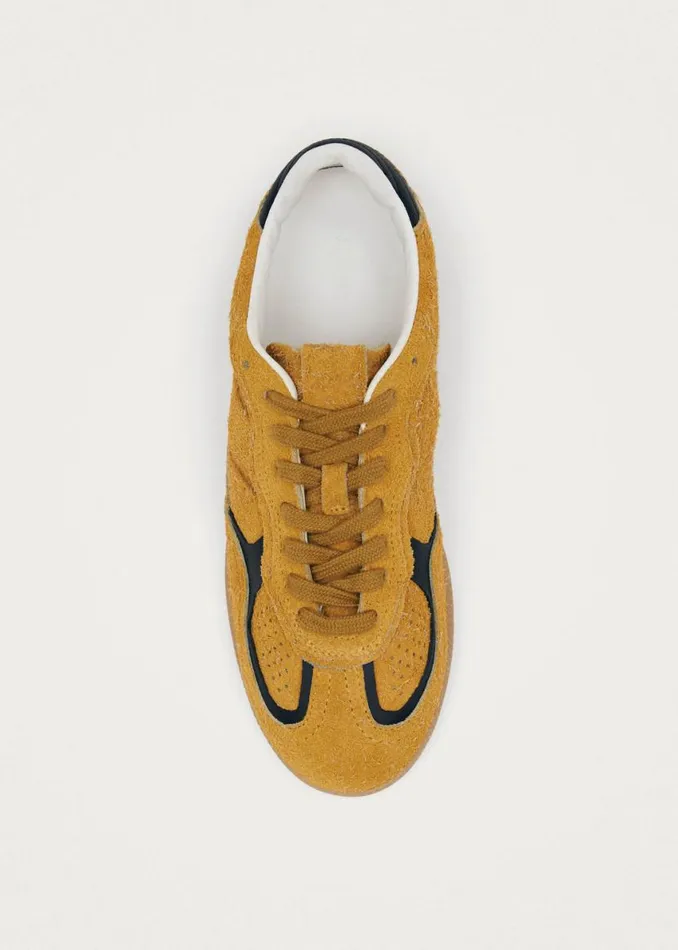 Sneakers WomenMen ALOHAS Tb490 Rife Suede Fuzzy Yellow Leather Sneakers