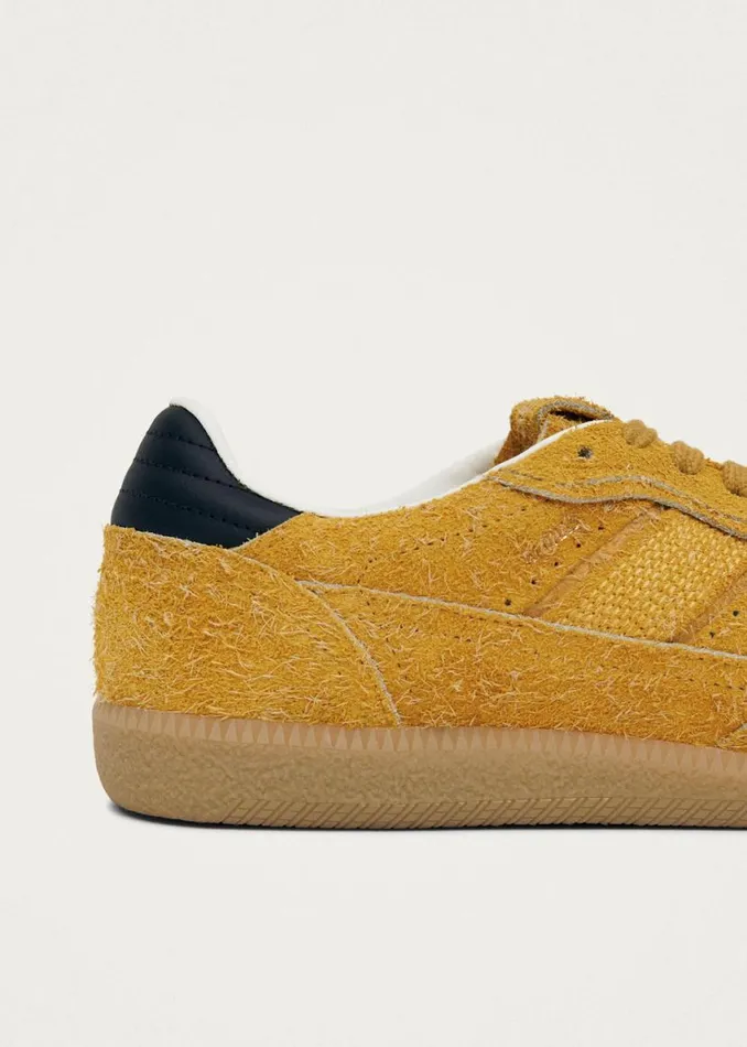 Sneakers WomenMen ALOHAS Tb490 Rife Suede Fuzzy Yellow Leather Sneakers