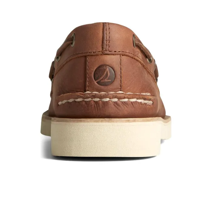 Sperry Authentic Original Double Sole Cross Lace Boat Shoe Dark Beige Men Boat Shoes