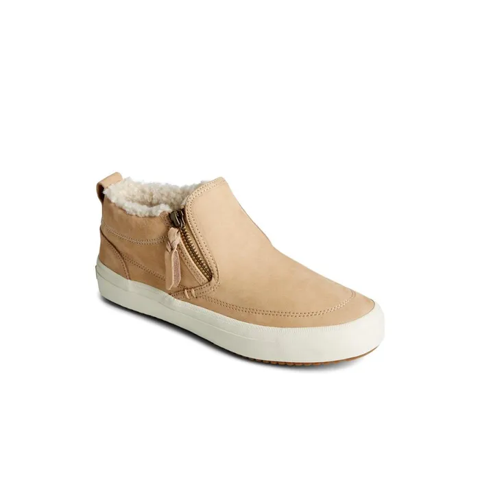 Sperry Crest Side Zip Cozy Sneaker Khaki Women Boots
