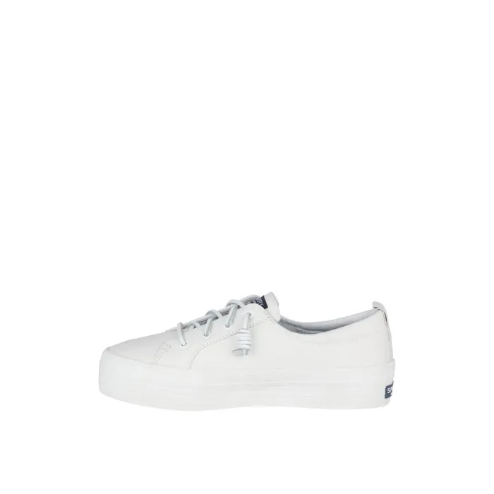 Sperry Crest Vibe Platform Leather Sneaker White Women Sneakers