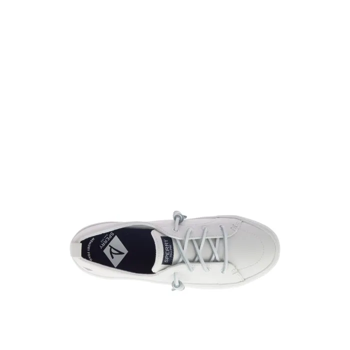 Sperry Crest Vibe Platform Leather Sneaker White Women Sneakers