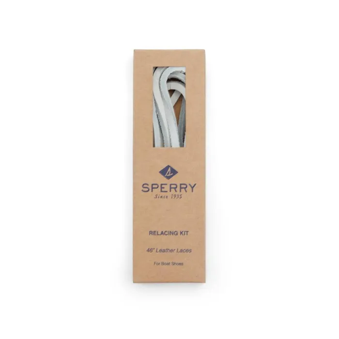 Sperry Lace Kit With Needle White Men Boat Shoes