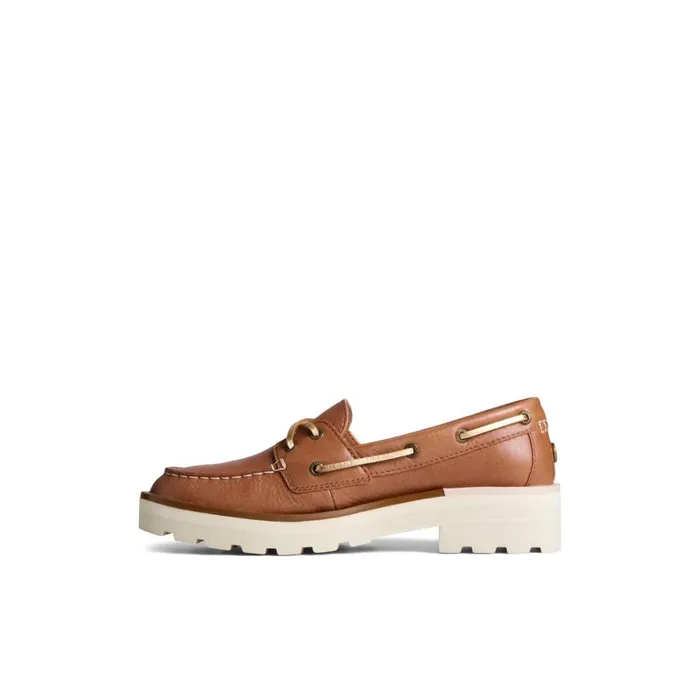 Sperry Lug Boat Shoe Medium Beige Women Boat Shoes