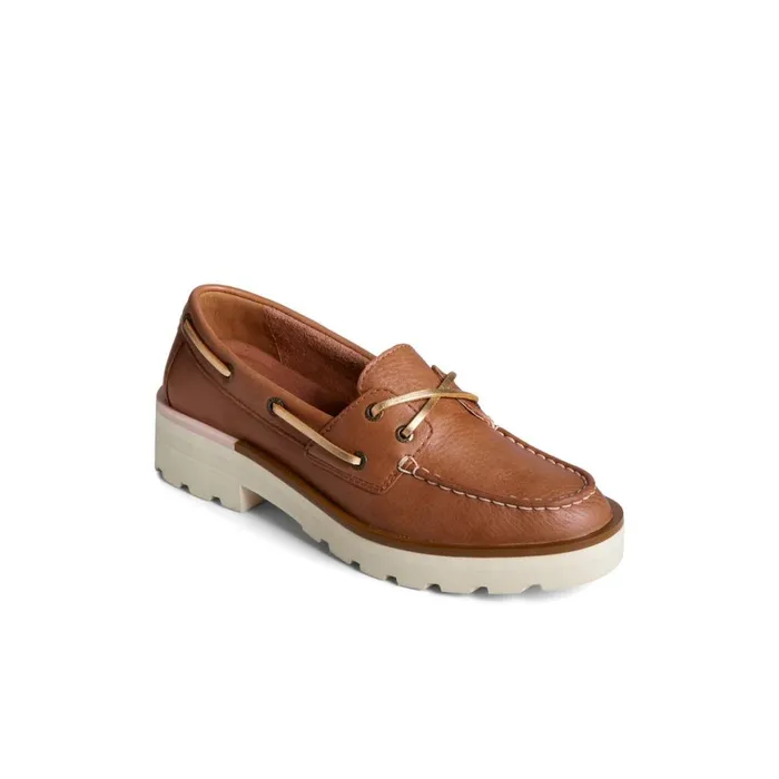 Sperry Lug Boat Shoe Medium Beige Women Boat Shoes