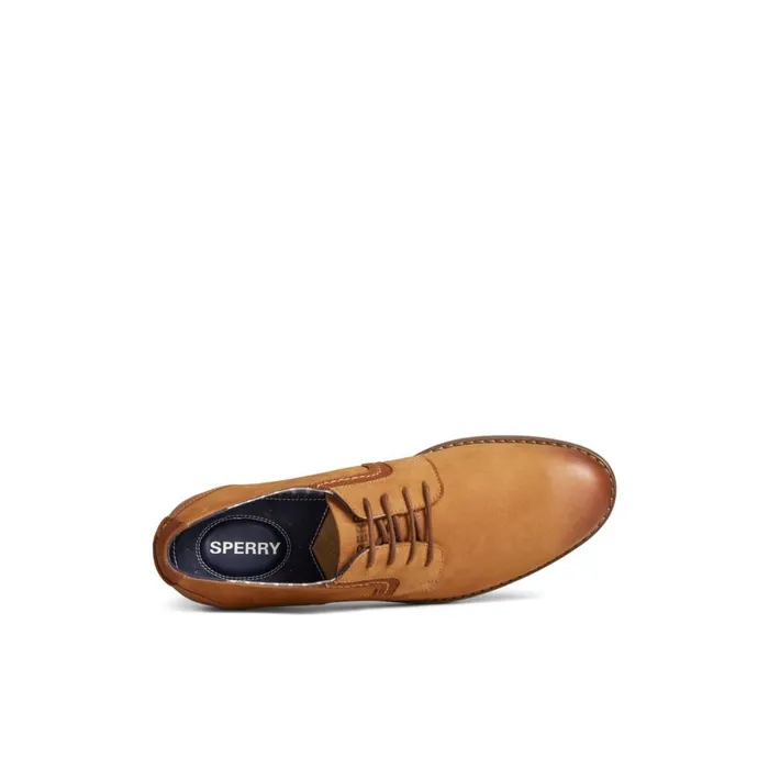 Sperry Newman Oxford Dress Shoe Medium Beige Leather Nubuck Men Loafers and Oxfords