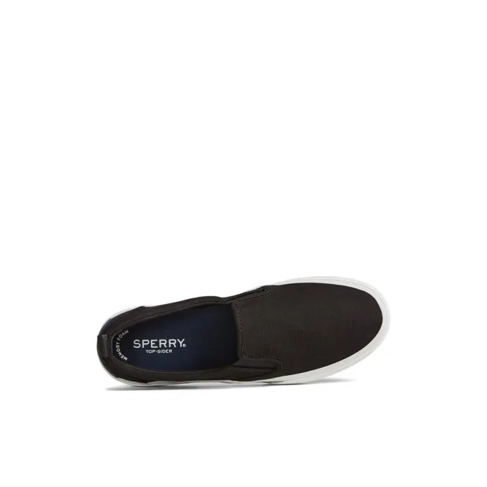 Sperry Pier Wave Platform Slip On Sneaker Black Women Sneakers