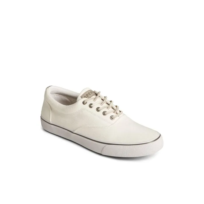 Sperry SeaCycled Striper II CVO Textile Sneaker White Men Sneakers