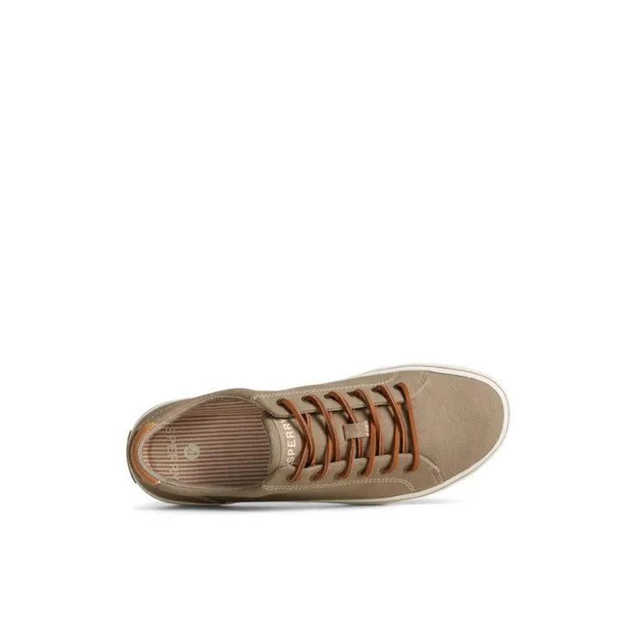 Sperry Striper II Linen LTT Sneaker Medium Beige Men Sneakers