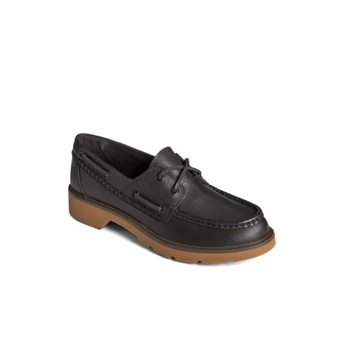Sperry Wells Boat Shoes Black Women Boat Shoes