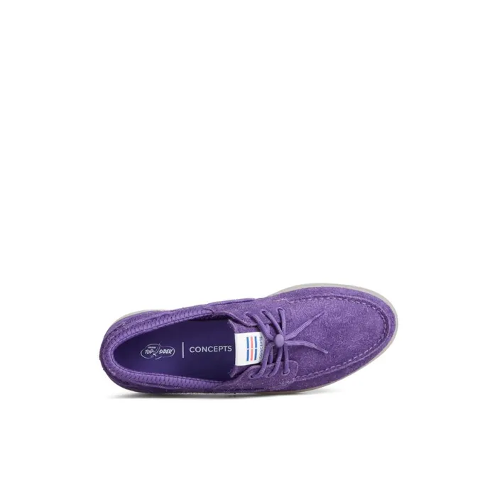 Sperry X Concepts Authentic Original 3Eye Cup Boat Shoe Purple Men Boat Shoes