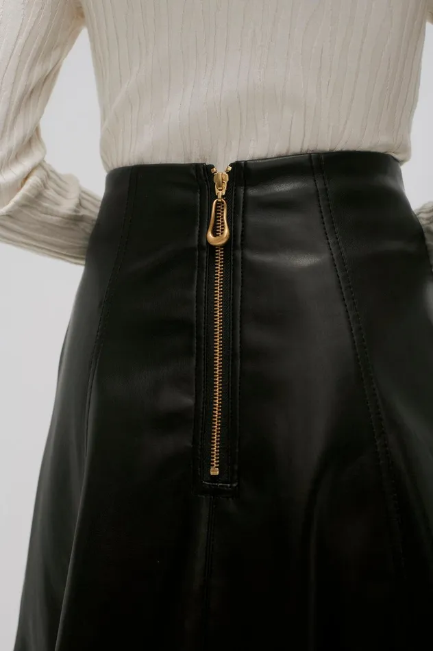 Stanhope Midi Skirt Black Women Aje Skirts