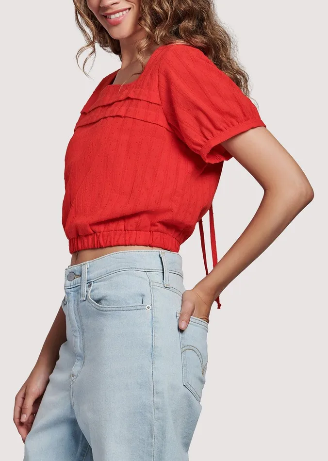 Strawberrry Waves Top Red Women Lost Wander Tops