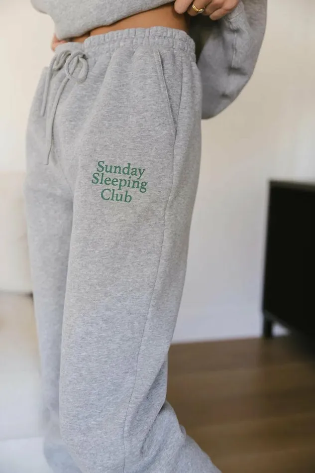 Sunday Sleeping Club Graphic Sweatpants Grey Women Bohme Sets