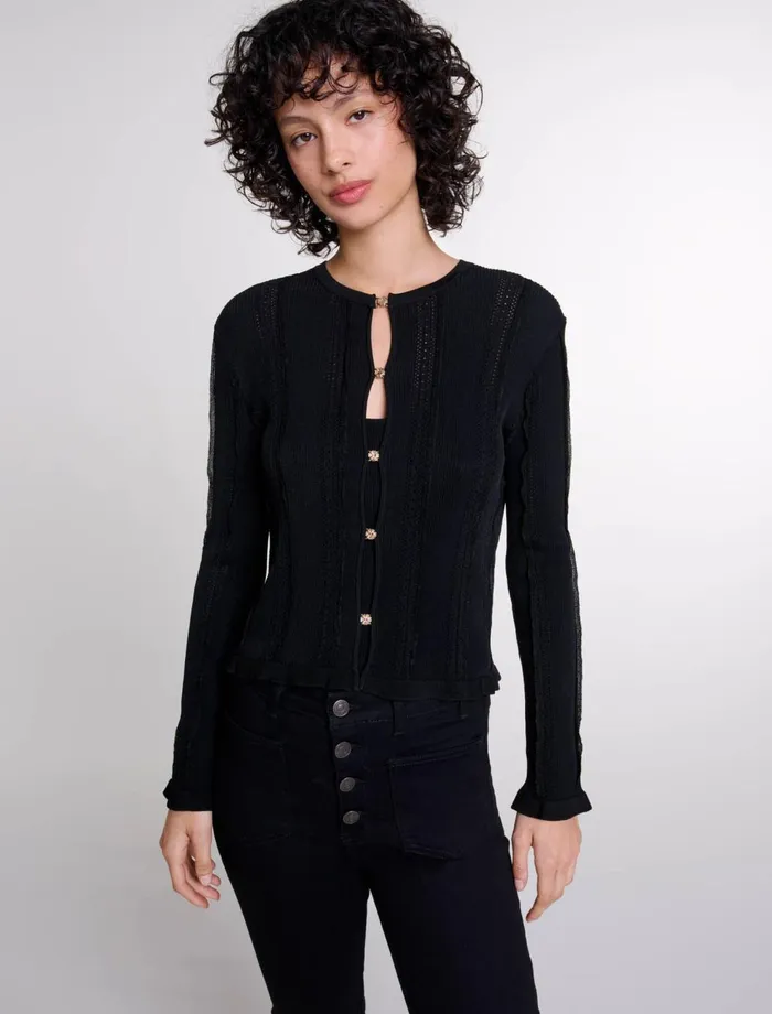 Sweaters and Cardigans Women Maje 2In1 Cardigan Black