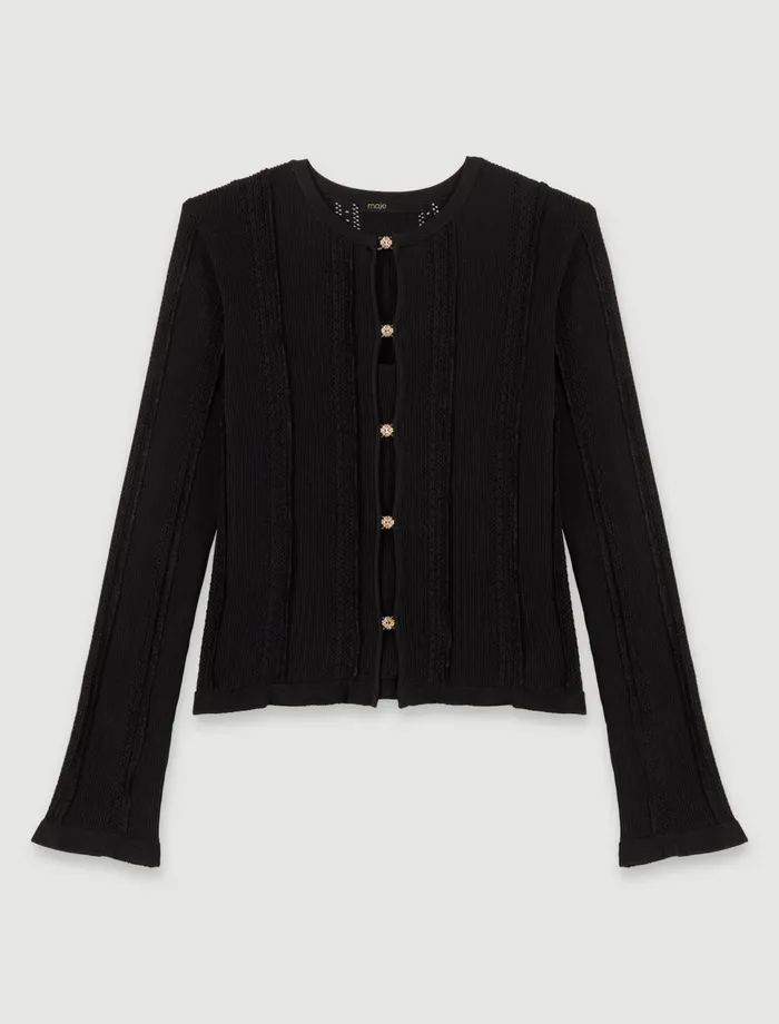 Sweaters and Cardigans Women Maje 2In1 Cardigan Black