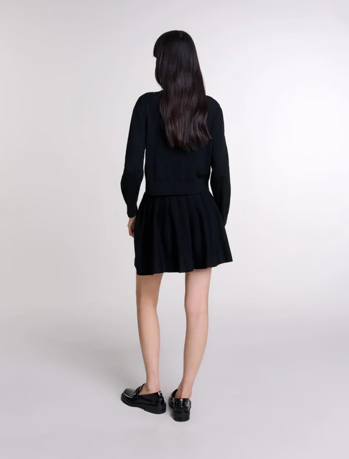 Sweaters and Cardigans Women Maje Rhinestone Cardigan Black