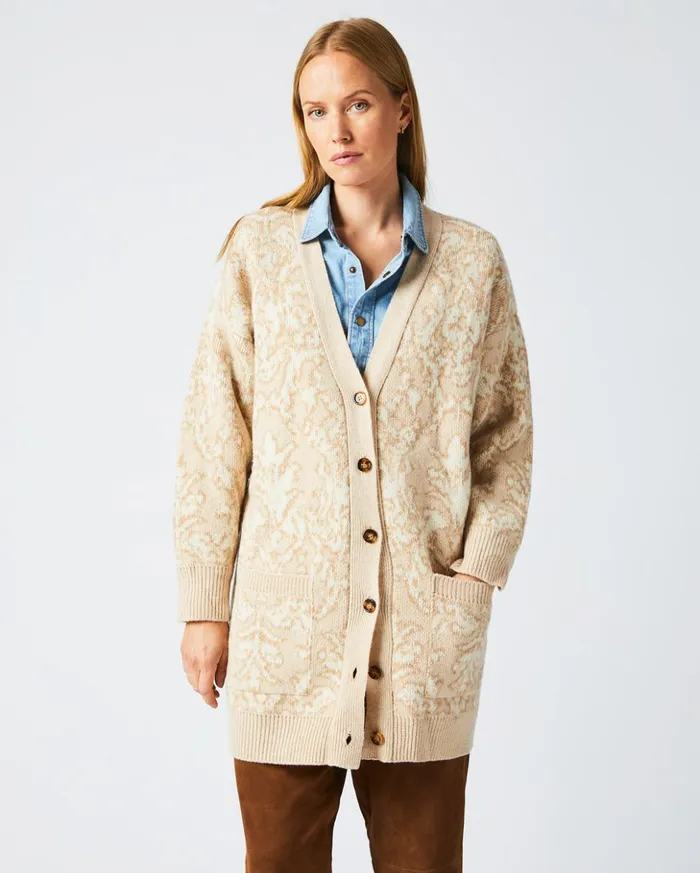 Sweaters and Knits Women Billy Reid Boyfriend Cardigan Ivorybeige