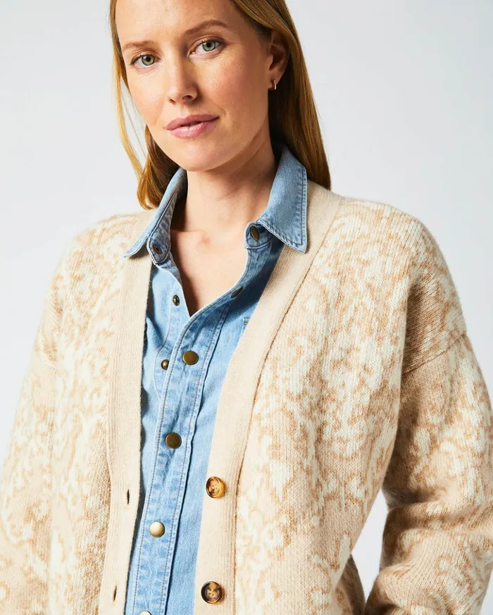 Sweaters and Knits Women Billy Reid Boyfriend Cardigan Ivorybeige