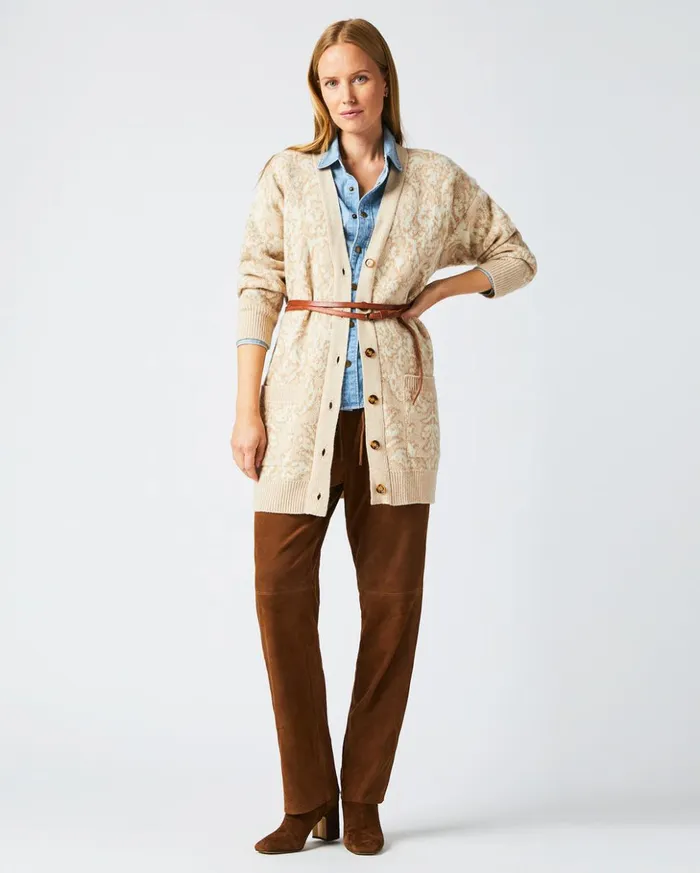 Sweaters and Knits Women Billy Reid Boyfriend Cardigan Ivorybeige