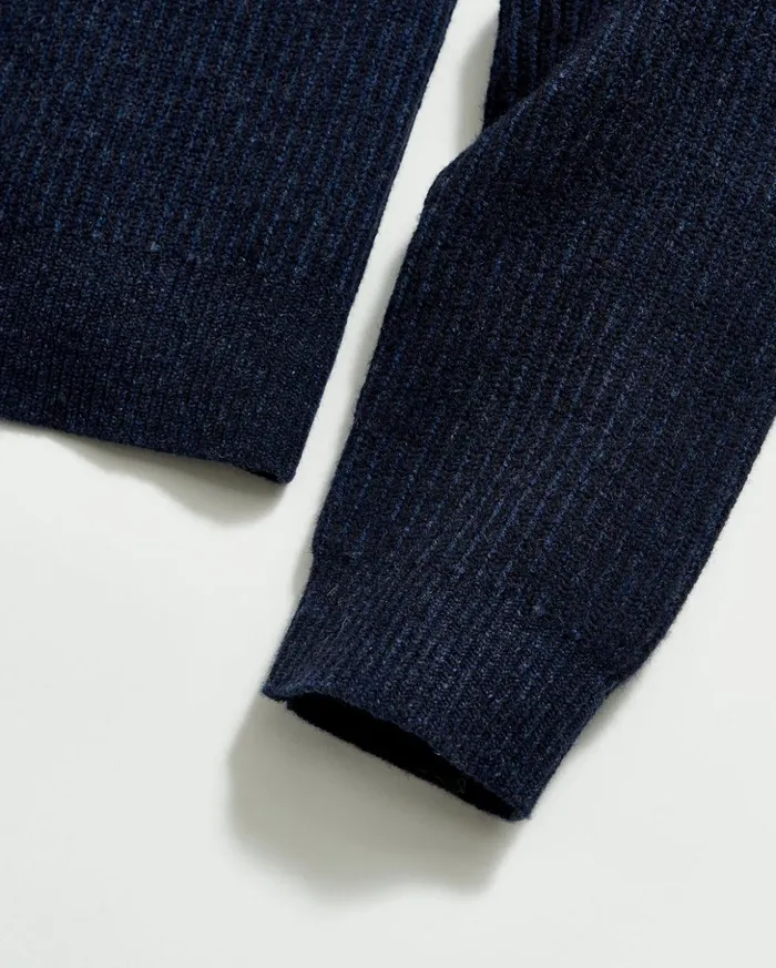 Sweaters and Sweatshirts Men Billy Reid Fisherman Rib Crew Navy