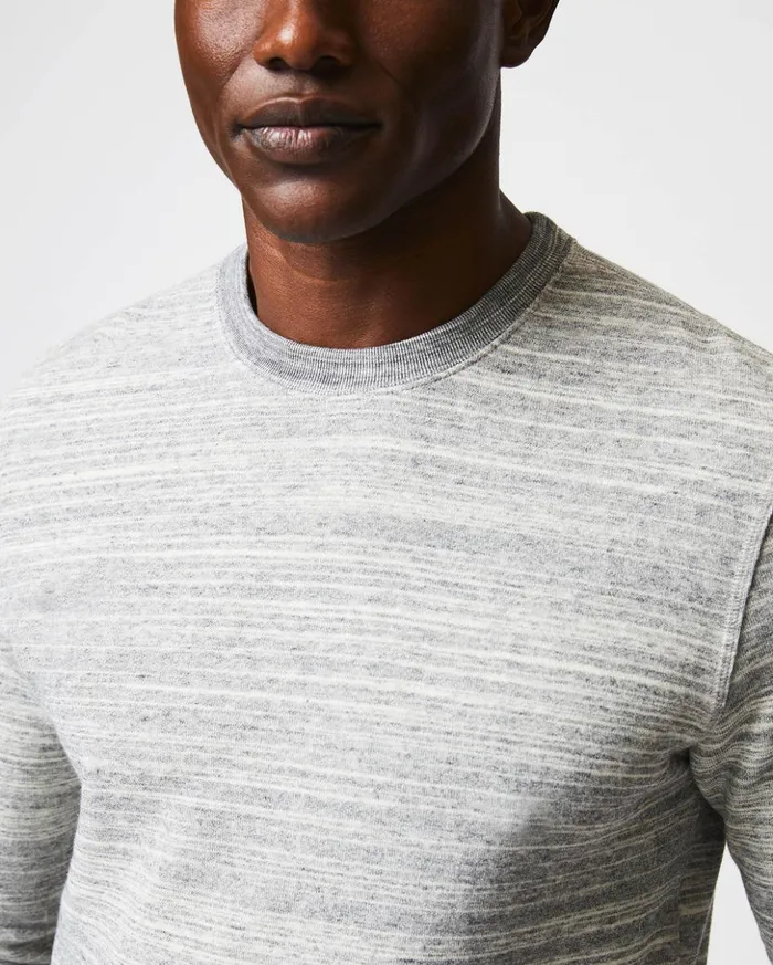 Sweaters and Sweatshirts Men Billy Reid Terry Knit Crew Light Grey