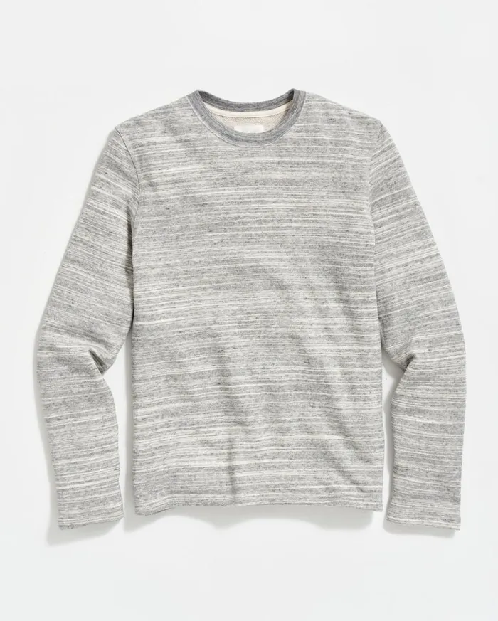 Sweaters and Sweatshirts Men Billy Reid Terry Knit Crew Light Grey