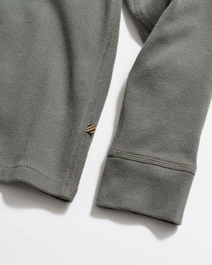 Sweaters and Sweatshirts Men Billy Reid Thermal Ls Crew Washed Grey