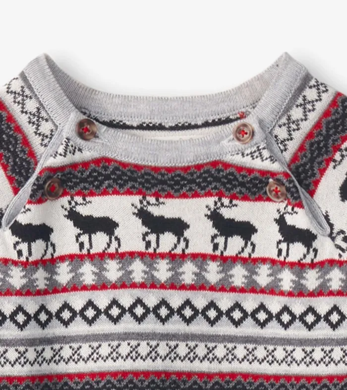 Sweaters Baby and Toddler Hatley Baby Stag Fairisle Sweater Onesie
