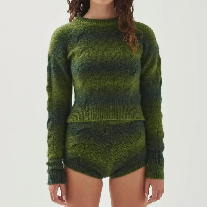 Sweaters Cardigans Women ALOHAS Aspen Green Sweater