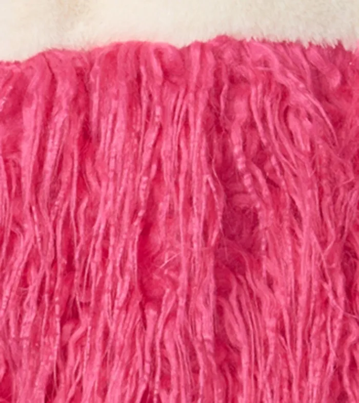 Sweaters Girls Hatley Girls Sheer Pink Faux Fur Jacket