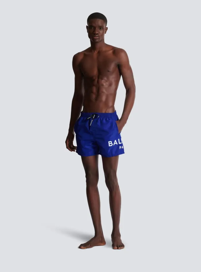 Swim Shorts Navy Men Balmain Swimwear