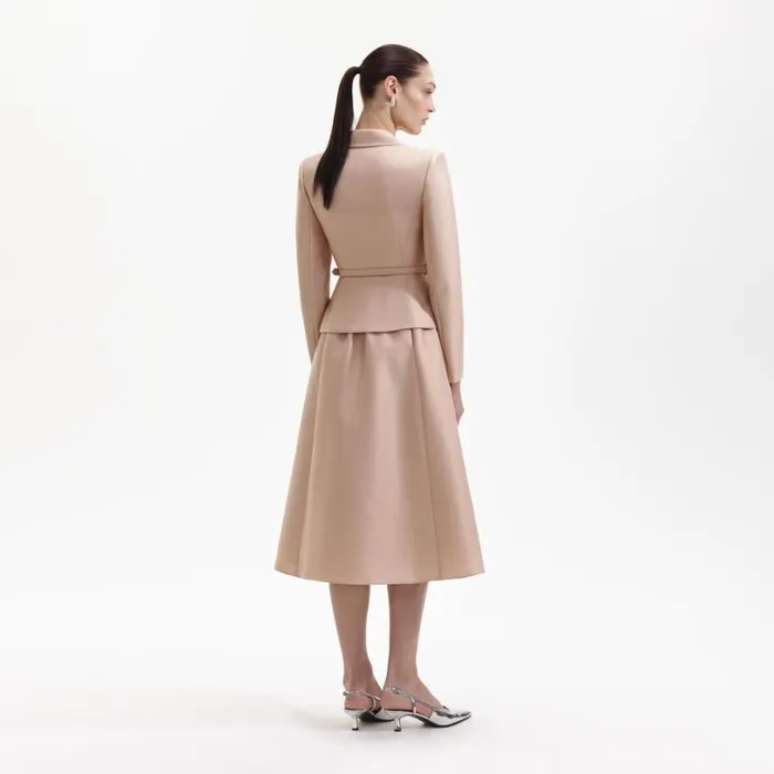 Tailored Taffeta Midi Dress Women Self Portrait Dresses Tailored Taffeta Midi Dress Women Self Portrait Dresses