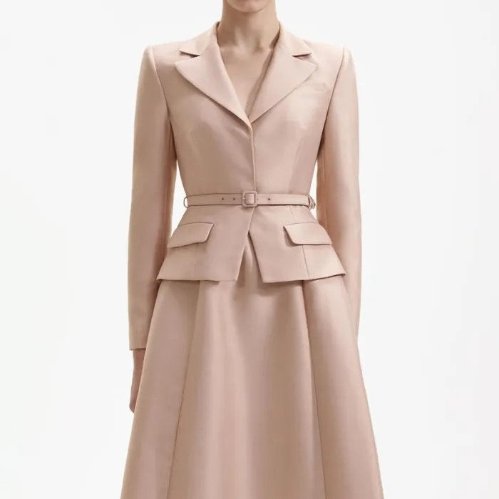 Tailored Taffeta Midi Dress Women Self Portrait Dresses Tailored Taffeta Midi Dress Women Self Portrait Dresses