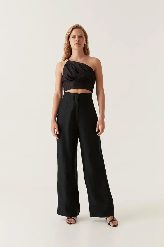 Theory Cinched Pant Black Women Aje Pants