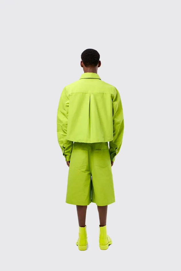Tops Men Camper Tech Shirt Green CottonNylon Shirt