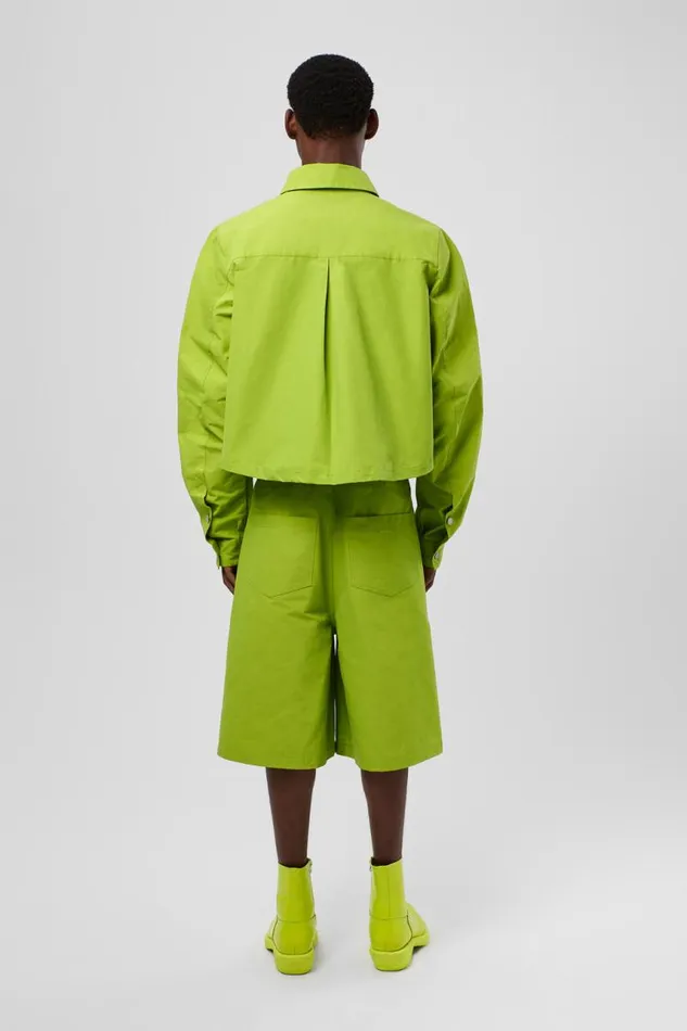 Tops Men Camper Tech Shirt Green CottonNylon Shirt