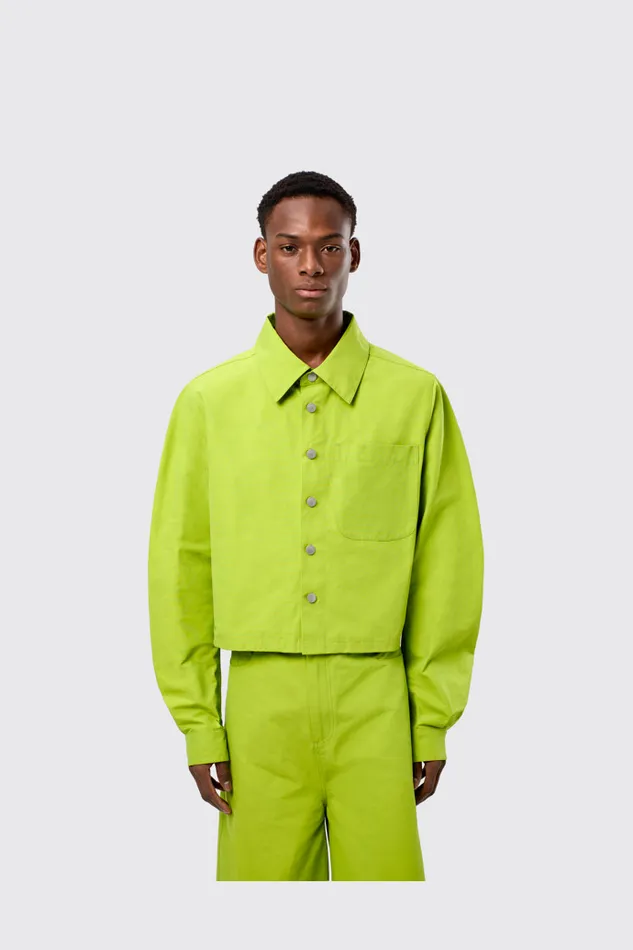 Tops Men Camper Tech Shirt Green CottonNylon Shirt