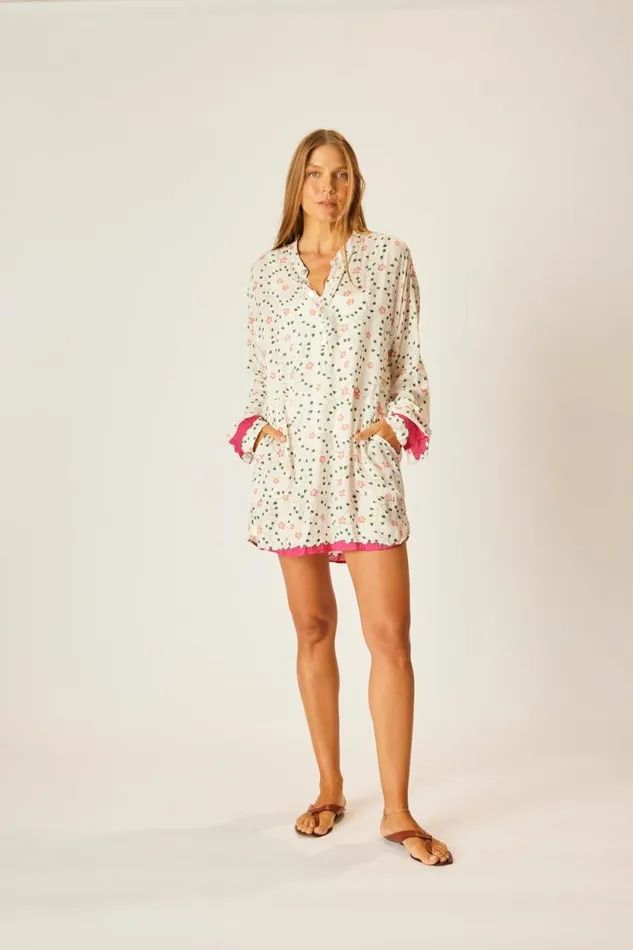 Tops Shop Natalie Martin APRS SWIM TOP Pinwheel Cotton