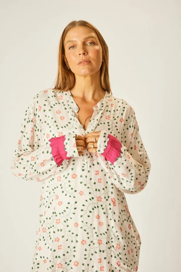 Tops Shop Natalie Martin APRS SWIM TOP Pinwheel Cotton