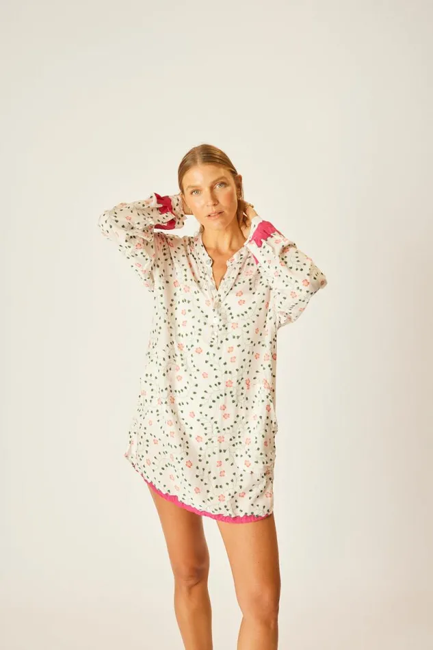 Tops Shop Natalie Martin APRS SWIM TOP Pinwheel Cotton