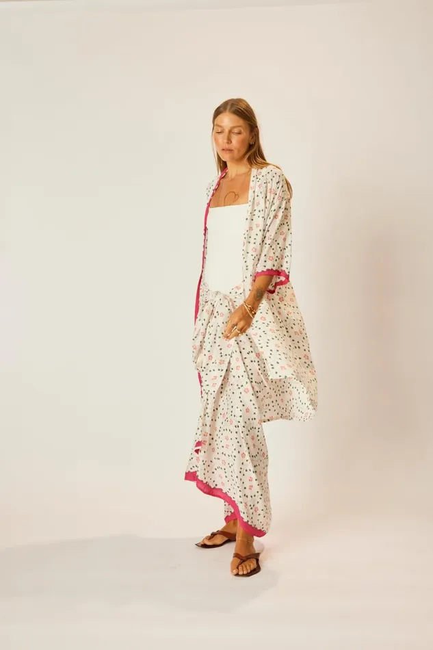 Tops Shop Natalie Martin LENNON KIMONO Pinwheel Cotton
